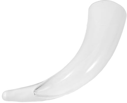NUOBESTY Bicchiere da Vino Originale a Forma di Corno Vichingo in Vetro Trasparente 550 Ml Grande Tazza per Bevande Festive e Riunioni Invernali Natalizie
