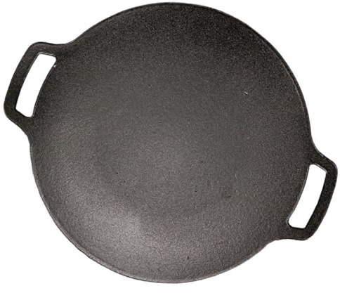 ROMISBABA Korean Barbeque Grill Pan Non-Stick Steak Pan 13.36x11.00x1.18in Iron Without Burr Dark Grey Grill Accessory for BBQ Weekends