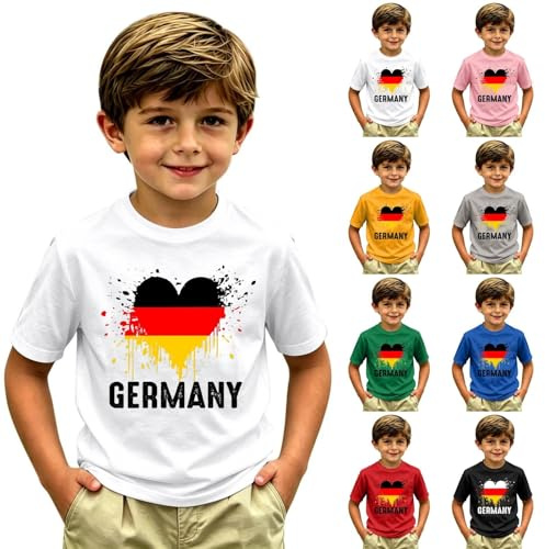 Kinder Deutschland Trikot, Deutschland Shirt Kinder Tshirt, Jungen, 2026 Fussball Tshirt, Fanartikel, Germany Shirt