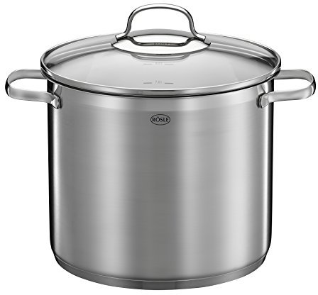 Rösle Elegance Pentola per Verdure/Feste, per Cuocere Grandi Quantità, 8 Litri, Acciaio Inox 18/10, Scala di Misurazione Interna
