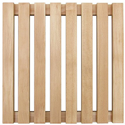 Falegnameria Sant'Andrea Pedana Doccia cm 60x60 in Legno Naturale di faggio Adatta a Piatti Doccia cm 80x80 Prodotta artigianalmente in Italia, Antiscivolo