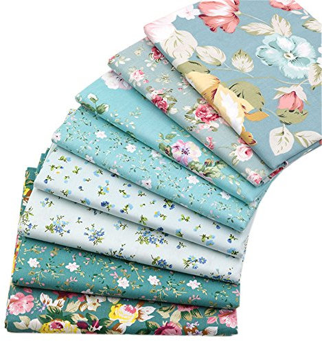 Patchworkstoff, 8 Stück, je 40 x 50 cm, hochwertige Baumwolle, Quilten, Patchwork, Kissen, Nähmaterial, Scrapbook, Puppenbekleidung