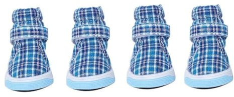 4-er Hundeschuhe Pfotenschutz Haustier Hund Sportschuhe rutschfeste weichen Tuch atmungsaktiv Haustier Schutzstiefel mit Anti-Rutsch-Sohle für Kleine und mittlere Hunde (#3)