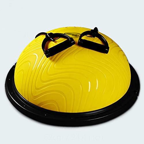 Yoga Balance Ball, Halb Ball Balance Trainer mit 2 Elastic Saiten for Core Training Home Fitness Kraft Übungs-Trainings-Gym, Durchmesser: 62 cm / 24,4 Zoll