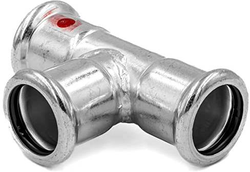 SANHA-Therm C-Stahl Pressfitting T-Stück EPDM Dichtung 28 | Feuerlöschanlagen, robust, kühlkreislauf, lange Lebensdauer, schnelle Montage