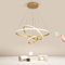 KAUCQI Suspension Salon LED Lustre Lampe Suspension Lampe 56W,Créative Lumières Suspendues, Dimmable 3000K-6000K, 3 Anneaux 60+40+20cm, Or Suspension Lampe for Salle à Manger, Bureau, Cuisine