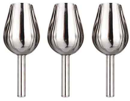 Holibanna Stainless Steel Multi-Purpose Shovel Small Scoop for Ice Cubes Rice Nuts and Flour Ideal for Parties Weddings Buffets and Home Use