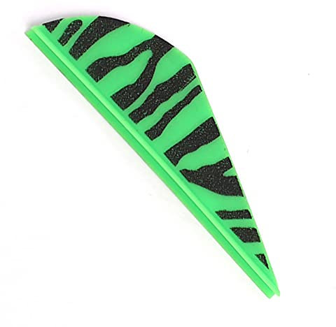 ACCMOS 2 Zoll Kunststoff Pfeilfedern Streifen Pfeil Vane Pfeile Fletches, für Bogensport Jagd Schießen DIY Pfeil Zubehörteil 30/60/100 Stück (60pc, Green)