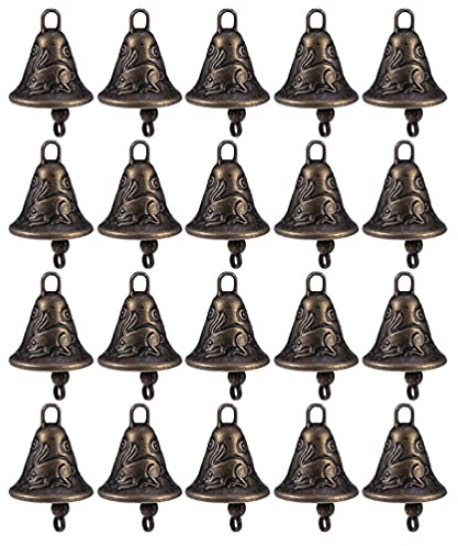 YARNOW Glöckchen Für Windspiel 20 Stück Metall Glocken Vintage Stil Für DIY Windspiele Haustierhalsband Türglocke Feng Shui Glücksglocke