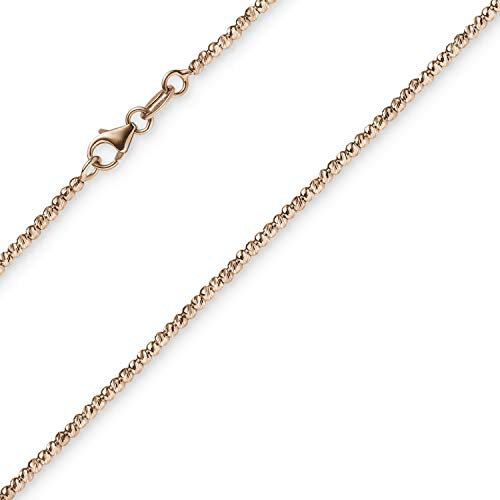 1,8mm Armband Armkette Kugelkette diamantiert aus 750 Gold Rotgold 18cm