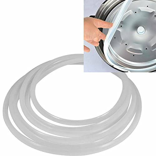 SPORTARC Guarnizione per pentola a pressione per anello, 18-32 cm, guarnizione di ricambio in gomma siliconica trasparente per pentola a pressione domestica