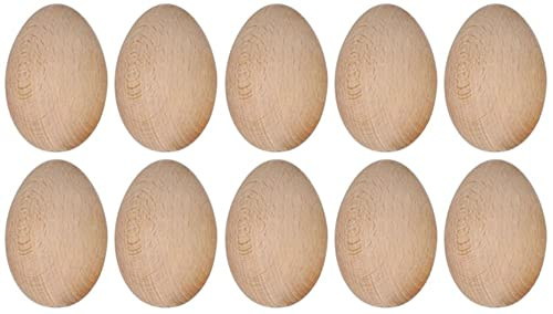Teemando® 10 X Stopfei aus Holz, als Fingerhut, Fingerschutz zum Sopfen von Löchern in der Kleidung