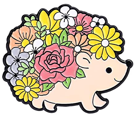 IMINI Adorable broche hérisson colorée en forme de marguerite en émail pour sac à dos, foulards, chapeaux, décoration de sac à main, accessoires, métal neuf, Métal, Produit neuf