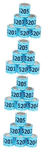 Taubenringe, Vogelfußringe, Hühnerbeinring, 400 Stück Taubenfußring Baby-Küken-Beinbänder Haustierzubehör Kunststoffanhänger Hühnerbein-Tag D-Ring Hühner-ID-Band Blaue Tauben-Trainingsringe Nummeriert