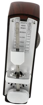 SAFIGLE Mechanical Metronome Musical Metronome with Wood and Metal Material Easy to Store Easy to Carry for Piano and Drum Beginners