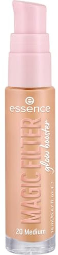 essence 1 Magic Filter Glow Booster Primer illuminante, nutriente, colorante, rende la pelle morbida e luminosa, naturale, vegano, senza profumo, alcol e parabeni, da 14 ml, n. 20, nude