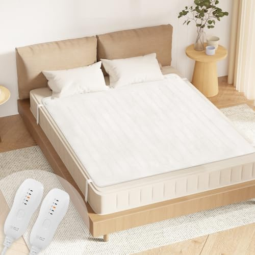 GOTCOZY Couverture Chauffante 160x140cm - Plaid Chauffant Électrique avec 5 Niveaux de Chauffage et Une minuterie d'arrêt Automatique de 10 Heures & Protection Contre la Surchauffe Lavable en Machine