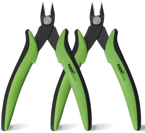 KATA Mini Flush Cutters, 5 Inch Precision Wire Cutter Plier for Zip Ties