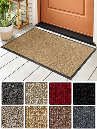 Prestige Schmutzfangmatte schön und haltbar, Premium Fußmatte innen & außen - Sauberlaufmatte für Eingangsbereich, Flur & Haustür - Beige 90x150