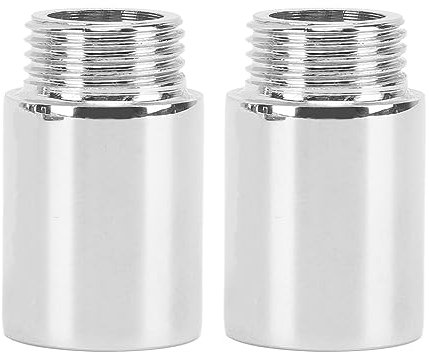 Topyond 2 Stück Edelstahl-Duscharmverlängerung, verchromtes Duschkopf-Verlängerungsrohr, Verstellbarer Duschkopf-Verlängerungsarm, Badezimmer-Dusch-Upgrade, Duschadapter (3 cm)
