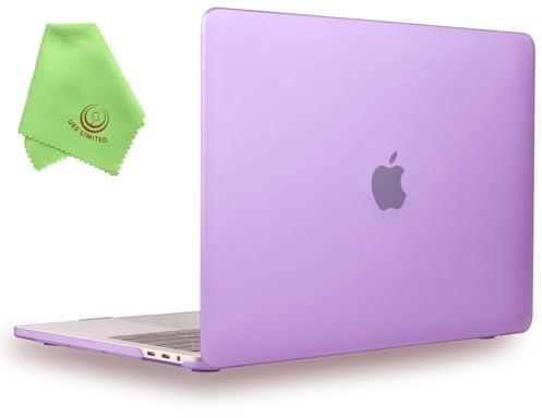 UESWILL Hülle für 2019 2020 MacBook Pro 16 Zoll Modell A2141, Lila | Mit Touch-Bar, matt, glatt, seidig, waschbar, inklusive Hartschale und Mikrofasertuch