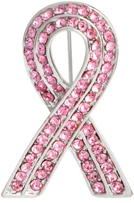 Badge à épingle pour la sensibilisation au cancer du sein, ruban rose pour la sensibilisation au cancer du sein, broche en ruban rose pour pulls, sacs à dos et bijoux, one szie, Métal