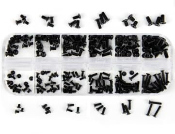 240 Pieces Laptop Computer Screw Set, Carbon Steel Notebook Computer Screws Kit M2 M2.5 M3 Screw Kit Flat Head Phillips Countersunk Screw Assortments for SSD Toshiba DELL Sony Samsung