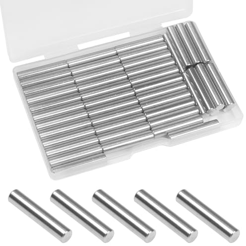 Yinpecly 50 perni per tasselli da 5 mm x 25 mm, in acciaio inossidabile 304, perni di supporto per mensole in metallo, per scaffali, supporti per mobili e mobili