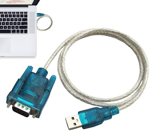 Adaptador USB RS232 - Cable serie DB9 VGA macho de 9 pines | Conversor de consola con conector hembra, Chipset Prolífico Compatible con impresoras y sistemas informáticos