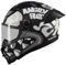 Casco AXXIS Fenix Angry Face Gris Mate - Casco de Moto Integral Unisex Hombre y Mujer - Homologado ECE 22.06 (M)