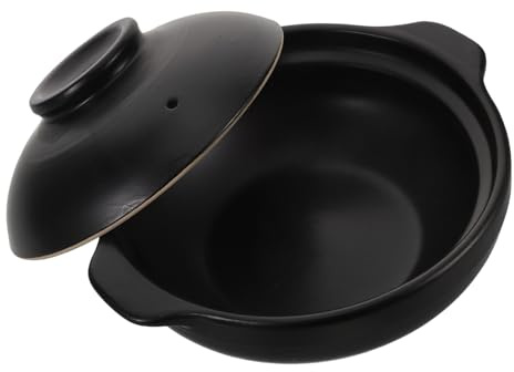 Cazuela de Barro de Cerámica con Tapa 900ml para Sopa