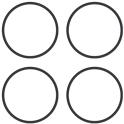SZDPC 4 stycken sandfilterskärmlock O-ring tätningsset P6563 (125x115x5 mm) – Kompatibel med Bestway Flowclear 1000/1200/1500 – svart, nitrilgummi