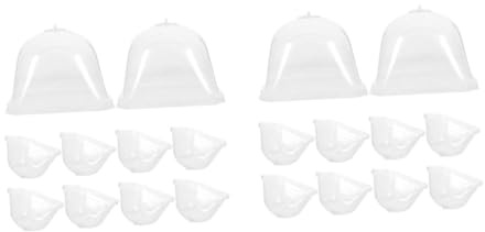 VICASKY 20 Pezzi Coperture Protettive Trasparenti per Piante Domes da con Ventilazione Regolabile Mini Serra per Protezione e Piante Piccole per Semenzaio e