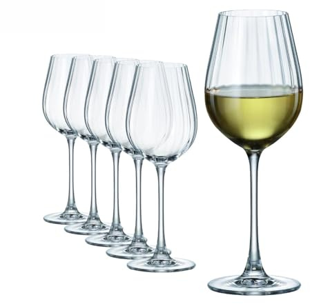 Sahm Columba Optic Weißweingläser 6er Set - Premium Gläser Set 400 ml - Stilvolle Weingläser - Weißweingläser, Rotweingläser & Aperitifgläser Set