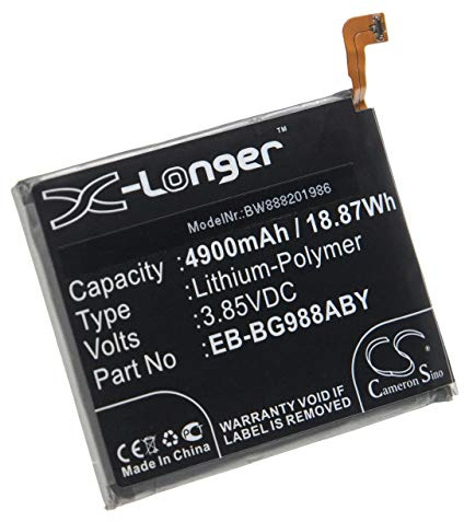 vhbw Akku kompatibel mit Samsung Galaxy SM-G988B/DS, SM-G9880, S20 Ultra 5G, S20 Ultra Handy Smartphone Telefon (4900 mAh, 3,85 V, Li-Polymer)