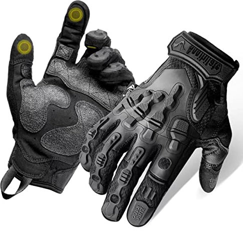Zune Lotoo Taktische Handschuhe, Paintball Handschuhe Herren Touchscreen Kompatibel, Atmungsaktive und Stoßdämpfende Motorradhandschuhe für Paintball Airsoft Motorrad Klettern Outdoor Activities(S)