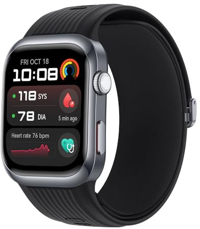 HUAWEI WATCH D2, 1,82 AMOLED-Display, Ambulante Blutdruckmessung, Leichtes und schlankes Design, EKG, Intelligente Lifestyle, Gesundheits-Community, Kompatibel mit iOS & Android, Schwarz