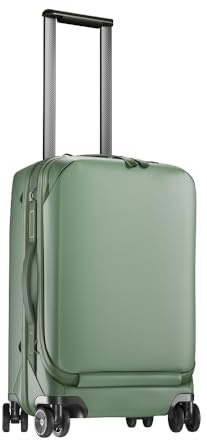 Peak Design Roller Pro Carry-On, Sage, Expandable Small Suitcase with Wheels, Carbon Fiber Handle, Drawbridge Opening, Hybrid Soft/Hard Shell, Custom Hardware, Fits XL Camera Cube or Packing Cubes