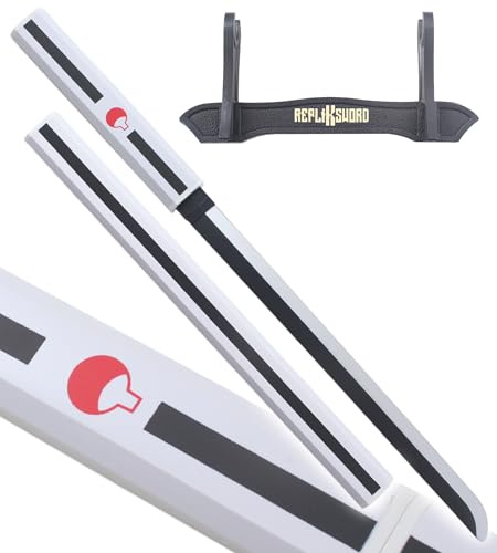 Mini Katana Sasuke Epee Kusanagi Bois Sabre - 45cm White Edition Cosplay - Presentoir Inclus