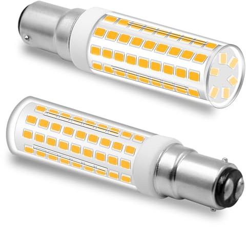 B15D LED 7W Dimmbar Ersatz für Osram Halolux Ceram 75W B15D Halogenlampe, 800 Lumen Kein Flackern, 230V, Warmweiß 3000K, 360°Abstrahlwinkel, 2er Pack