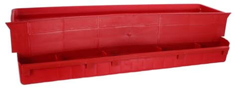 HANABASS Automatic Quail Feeder Step Design, Poultry Cage Food Container, Sturdy Feed Trough for Birds and Quail, Suitable for Automatic Feeding in Bird Cages