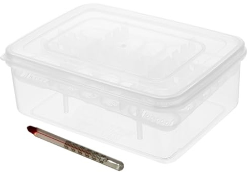 VALICLUD Incubateur pour Œufs de Reptiles Plastique Transparent 16 Compartiments Boîte Incubation Professionnelle pour Serpents Lézards Élevage en Terrarium