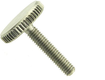 Rändelschraube mit niedriger Form DIN 653 rostfrei Edelstahl A1 M 4 x 12-10 Stück