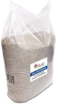 mituso Sable de Quartz, Sable filtrant, Sable d'aquarium, 1 pièce (1 x 25 kg)