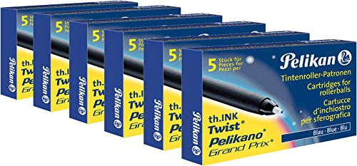 Tintenroller Patrone 6 x 5er Packung Blau
