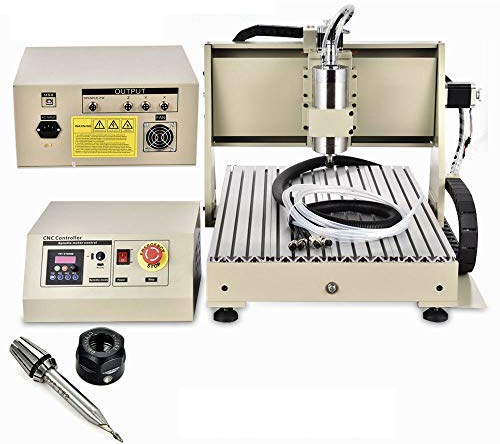 6040 CNC Routeur 1,5 kW Graveur Fraiseuse Machine à Graver Machine à Fraiser 1500 W 3D Sculpture Cutter Bureau Plage de travail 600 (Y) * 390 (X) * 120 (Z) mm (3 essieux USB)