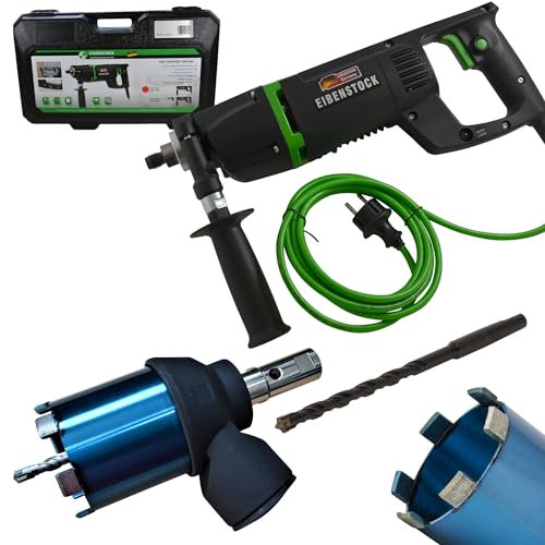 Eibenstock Diamant-Trocken-Kernbohrmaschine EHD 1500 inklusive Staubabsaugung mit Vierschneiderbohrer & Diamant Dosensenker