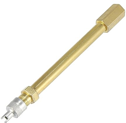 X AUTOHAUX 100mm/3.94 Long Brass Tire Valve Extension Adaptor for Car | Air tyre stem extender, Inflation straight bore, for Truck Motorcycle Bike Mower Scooter, Stright