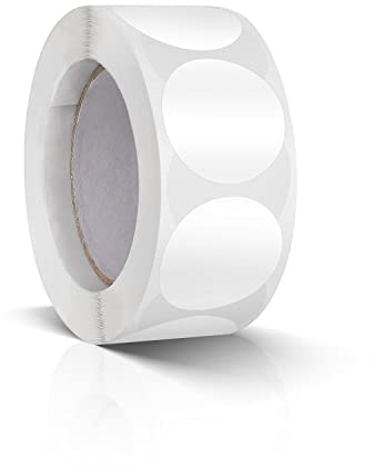 Round Stickers White 25 mm Circle Labels Colour Coding Dot Vinyl Floor Sticker Waterproof Removable Roll of 500