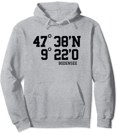 Bodensee Koordinaten Segelboot See Bodenseeregion Urlaub Pullover Hoodie